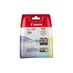 Tusz Canon zestaw PG-510/CL-511 PG510/CL511 2970B010, zawiera czarny i kolor, PG-510+CL-511