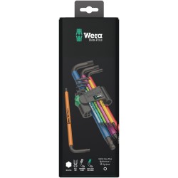 Wera 950 Spkl9 Hex-plus Hex Key Set Zestaw kluczy imbusowych w kształcie litery L Metryczny/imperialny 9 szt.