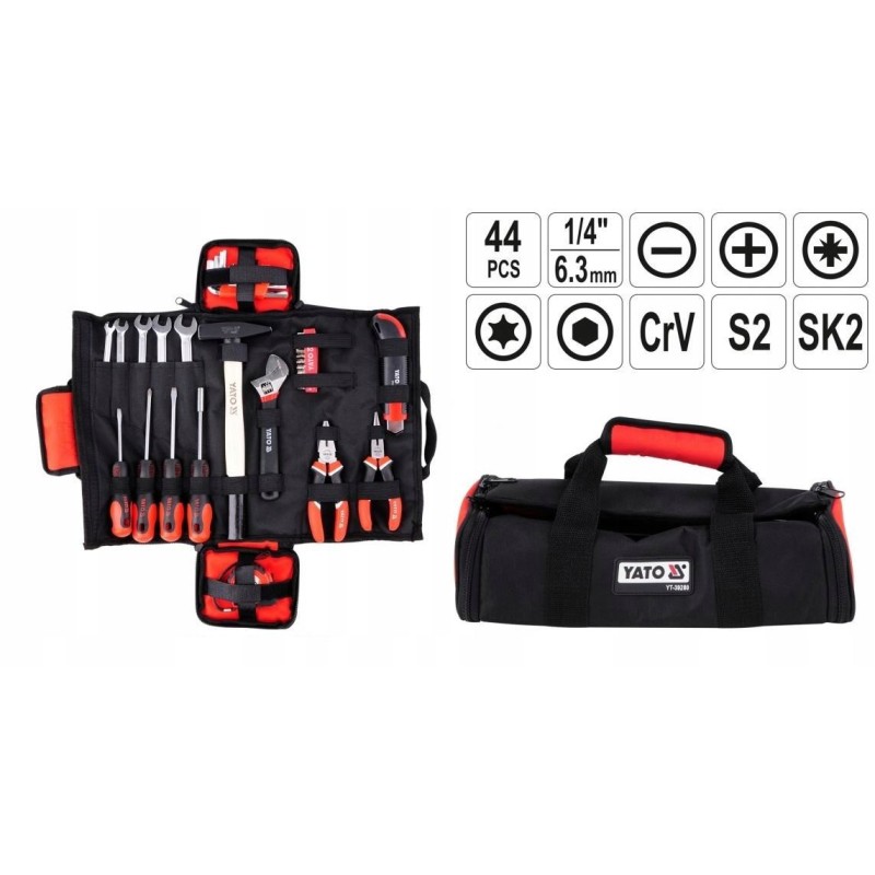 YATO ZESTAW NARZĘDZI 44 elem W ETUI