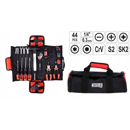 YATO ZESTAW NARZĘDZI 44 elem W ETUI