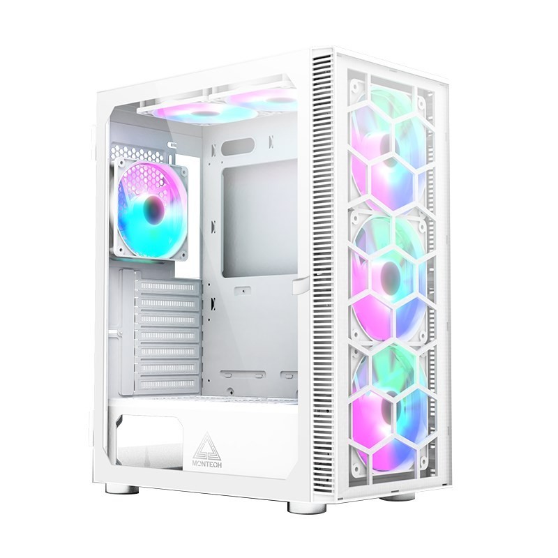 Obudowa komputerowa Montech X3 TG RGB biała Obudowa komputerowa Montech X3 TG RGB biała
