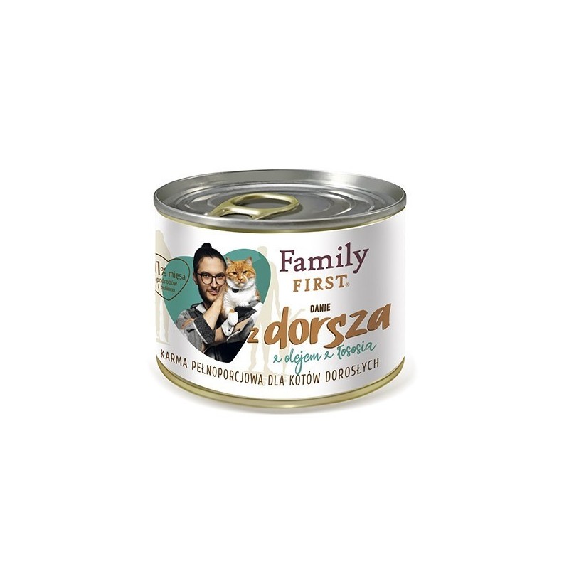 FAMILY FIRST Adult Danie z dorszem - mokra karma dla kota - 200g