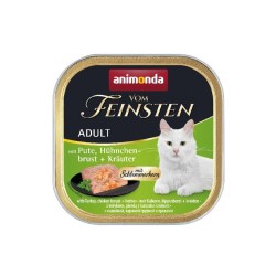 ANIMONDA Vom Feinsten Classic Cat indyk, pierś z kurczaka i zioła - mokra karma dla kota - 100g