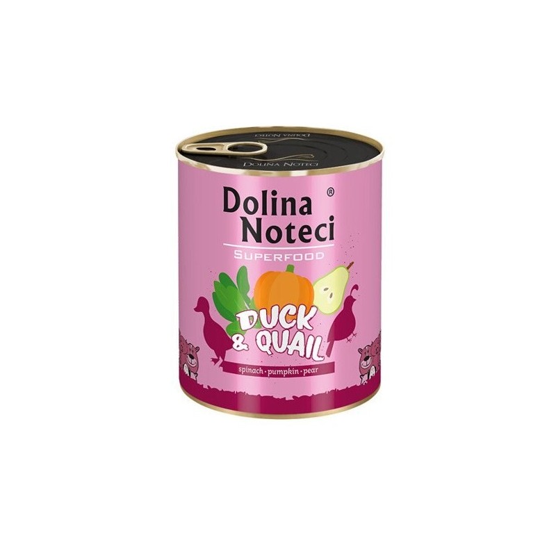 DOLINA NOTECI Superfood z kaczką i przepiórką - mokra karma dla psa - 800g