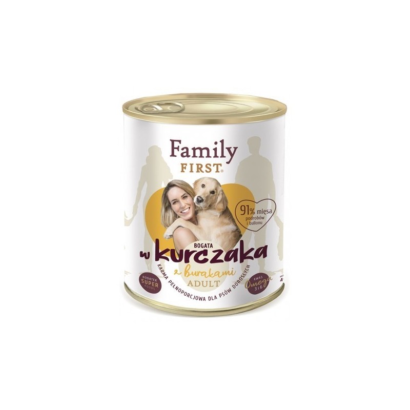 FamilyFirst Bogata w kurczaka+burak adult 800g