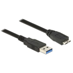 Kabel DELOCK 85071 (USB 3.0 M - Micro USB typu B M 0,50m kolor czarny)