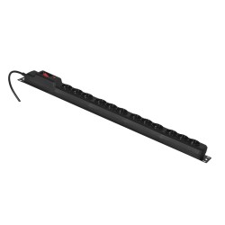 Listwa przeciwprzepięciowa Activejet COMBO/12gn/5m/cz (12 x UTE 10A (2500 W) 5m kolor czarny)